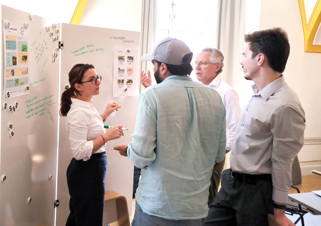 Dr. Asia Guerreschi moderiert eine Gruppe zum Thema „Datenquellen und Wissensweitergabe auf der Plattform“.